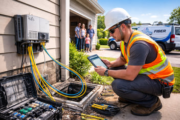 Engineering Fiber installation in domestic home 
