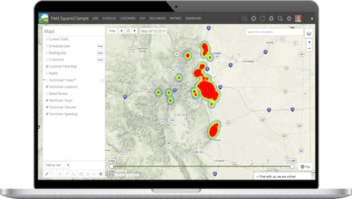 field service heat map gis