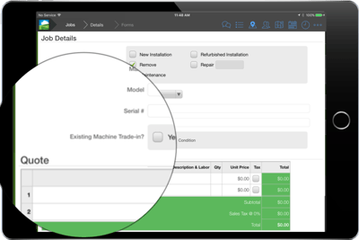 field service quoting