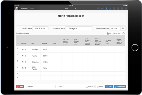 universal work order digital form